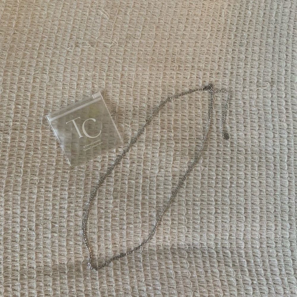New Twenty Compass x Free People Silver Gigi Chain Link Necklace Charm Chain